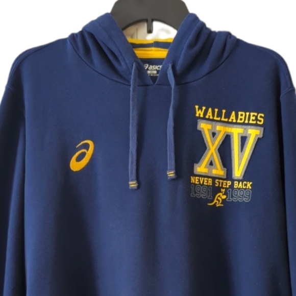 Asics Wallabies Australia Rugby Union XV Hoodie Size XL - Picture 10 of 10